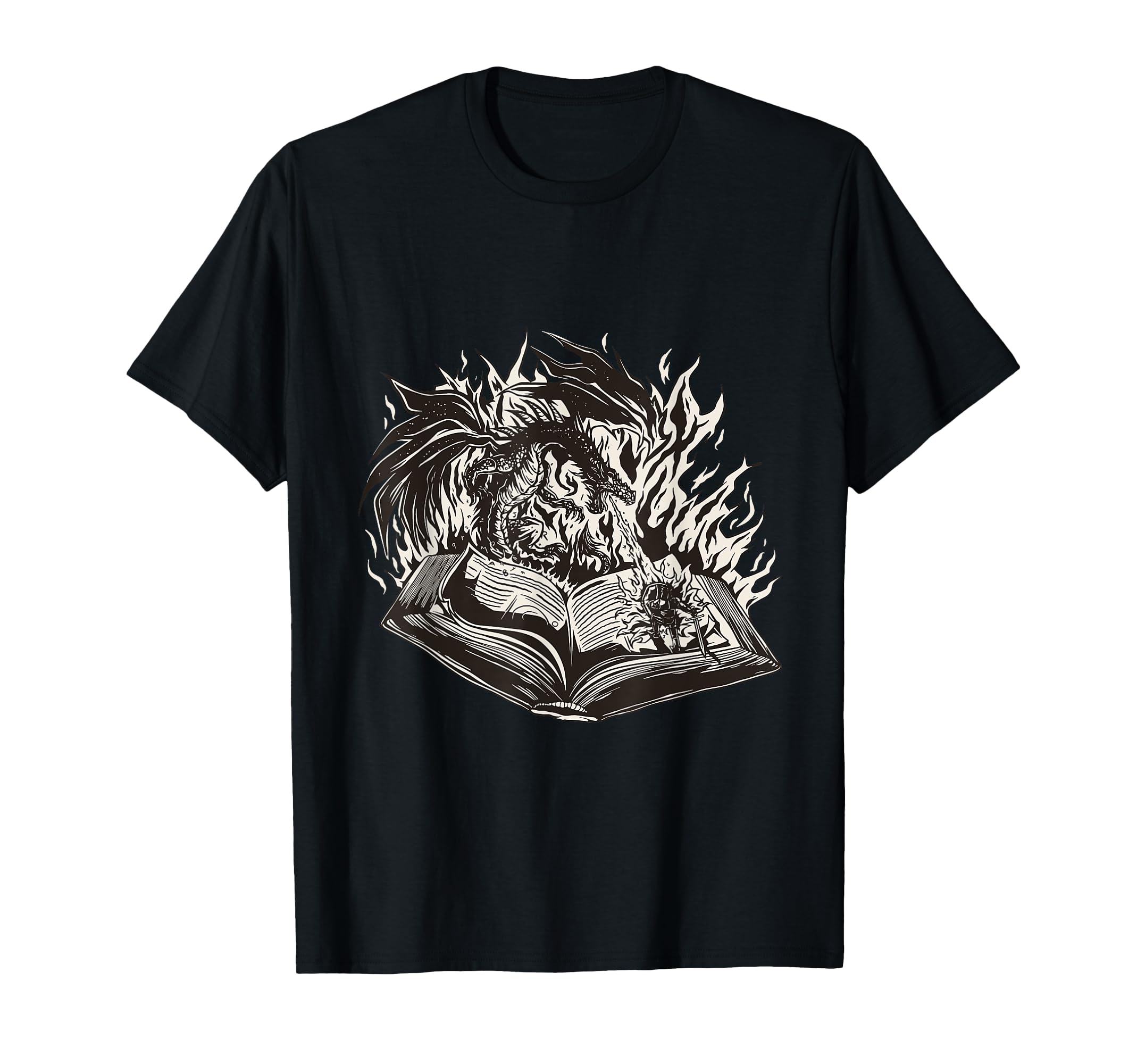 Fantasy Novel Book Lovers Dragon T-Shirt - Casual Everyday Wear for Adults - T-Shirt, Sweatshirt, Hoodie
