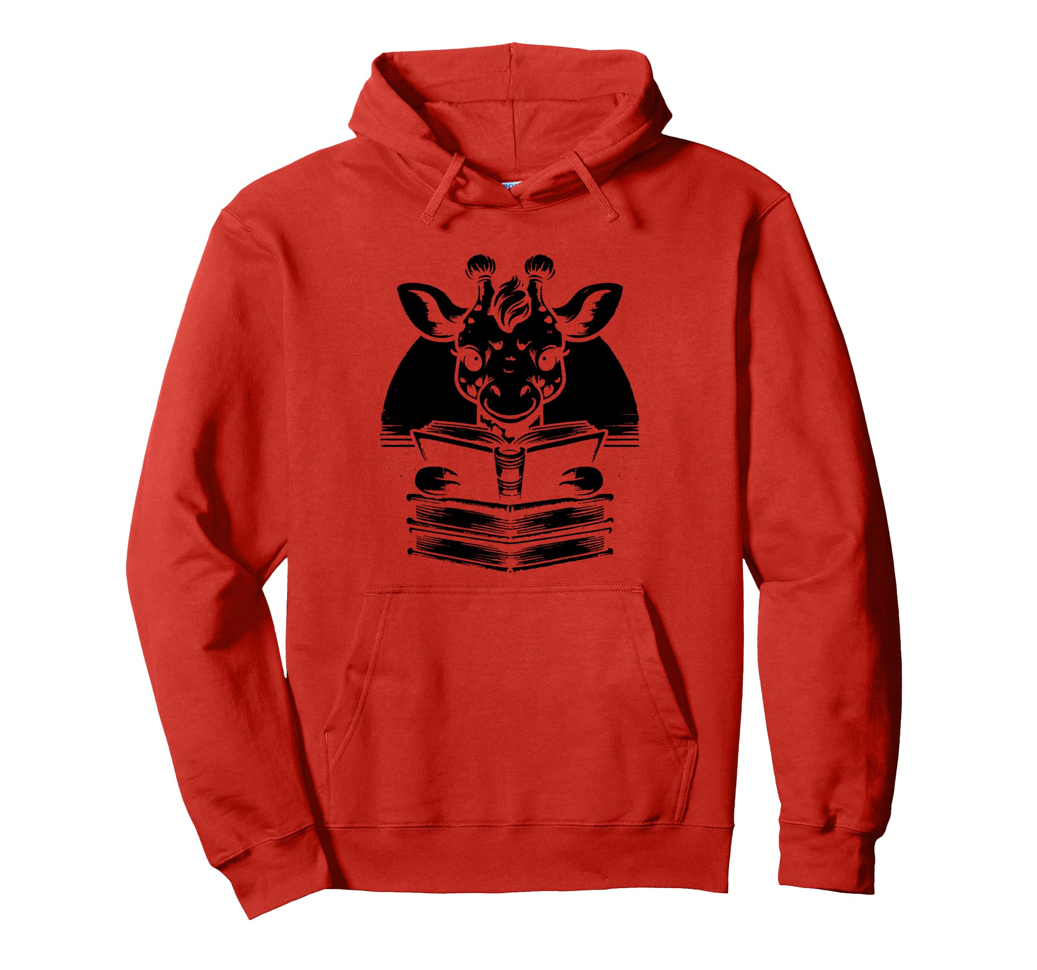 Giraffe Books Bookworm Library Book Hoodie - Custom Art Print Men Women - T-Shirt, Sweatshirt, Hoodie