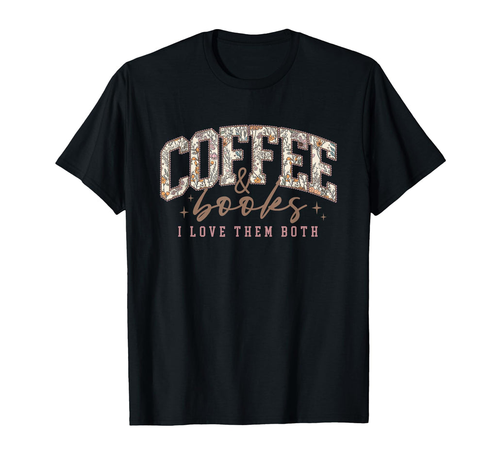 Coffee Book I Love Them Both Floral T-Shirt - Minimalist Print for Adults - T-Shirt, Sweatshirt, Hoodie