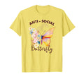 Antisocial Butterfly Introvert Funny T-Shirt - Custom Art Print Men Women - T-Shirt, Sweatshirt, Hoodie