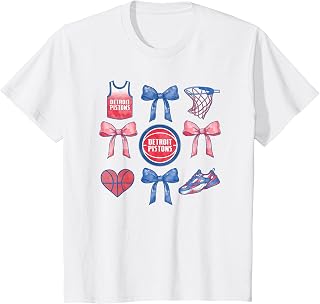 NBA Detroit Pistons Bow Grid T-Shirt Unisex T-shirt, Sweatshirt, Hoodie, Long Sleeve Tee - T-Shirt, Sweatshirt, Hoodie
