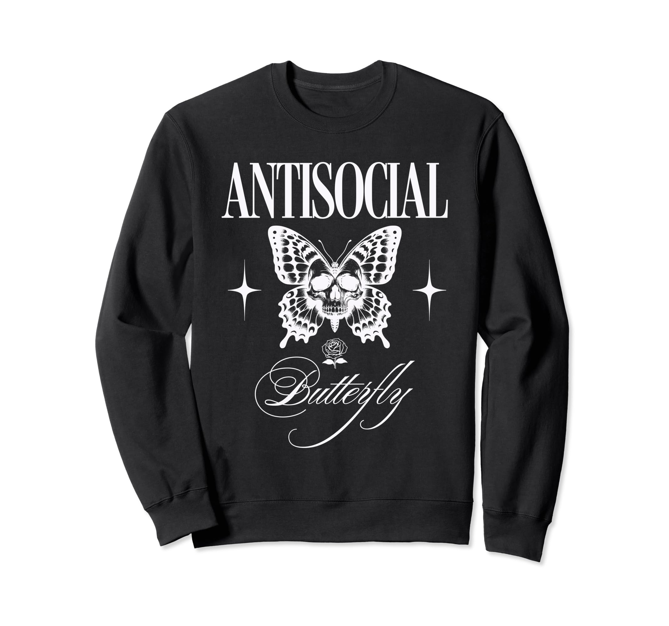 Antisocial Butterfly Funny Sweatshirt - Trendy Graphic Men Women - T-Shirt, Sweatshirt, Hoodie