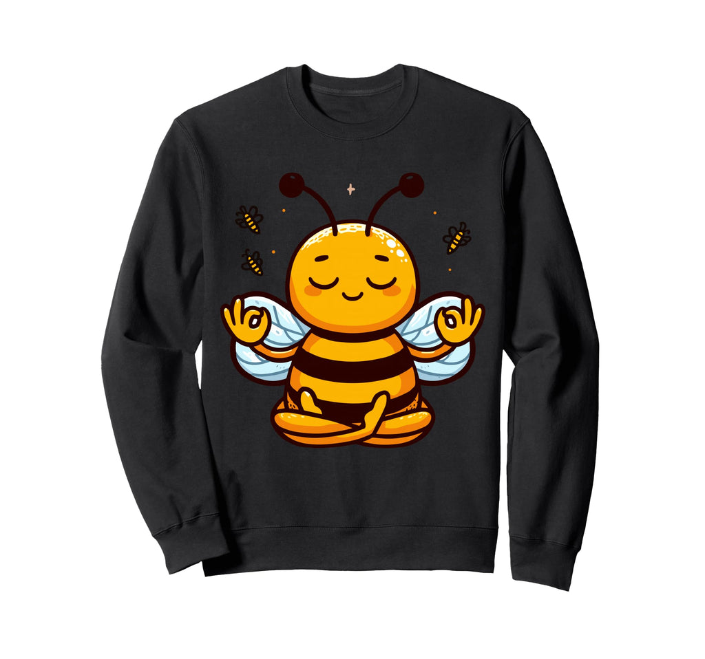 Meditation Bee Yoga Pose Relaxing Animal Sweatshirt - Graphic Print Unisex - T-Shirt, Sweatshirt, Hoodie