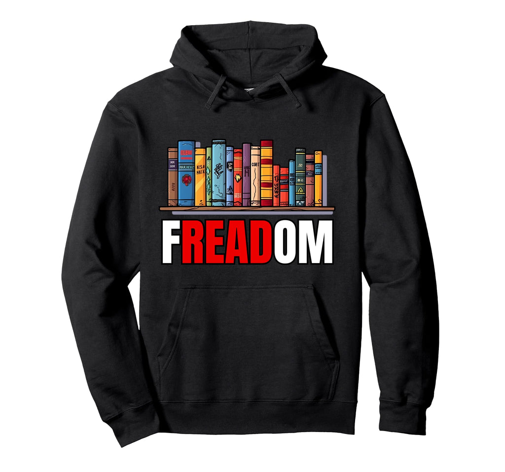 Frea Dom Anti Ban Books I Read Banned Hoodie - Minimalist Print for Adults - T-Shirt, Sweatshirt, Hoodie