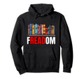 Frea Dom Anti Ban Books I Read Banned Hoodie - Minimalist Print for Adults - T-Shirt, Sweatshirt, Hoodie