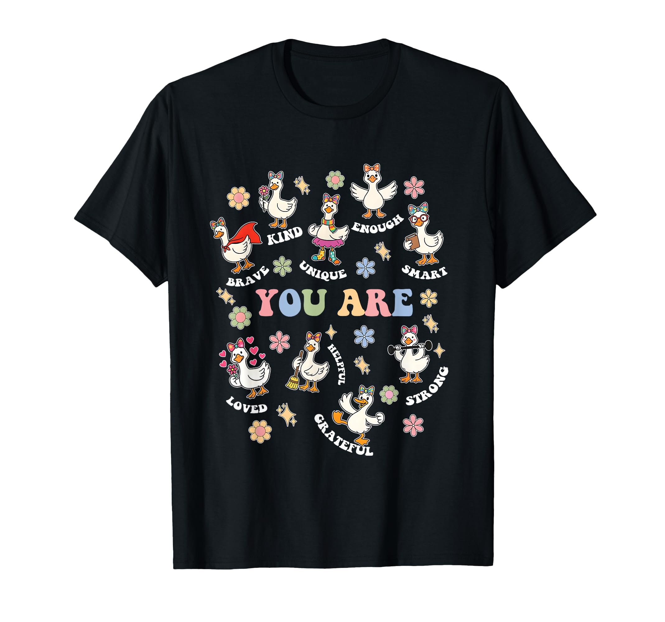 Kind Enough Brave Unique Smart Inspire T-Shirt - Novelty Apparel Unisex - T-Shirt, Sweatshirt, Hoodie
