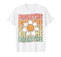 Groovy Breathe Daisy Flower Yoga T-Shirt - Unique Graphic for Adults - T-Shirt, Sweatshirt, Hoodie