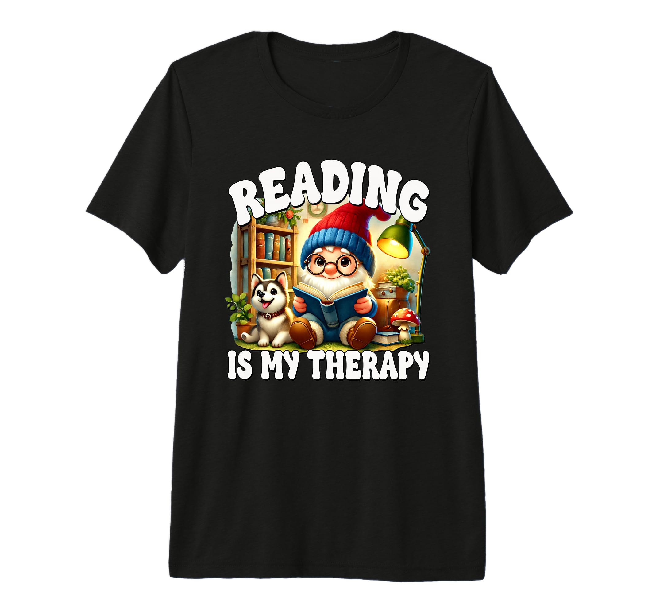 Dog And Book Gnome Teacher Reading T-Shirt - Streetwear Style for Adults - T-Shirt, Sweatshirt, Hoodie