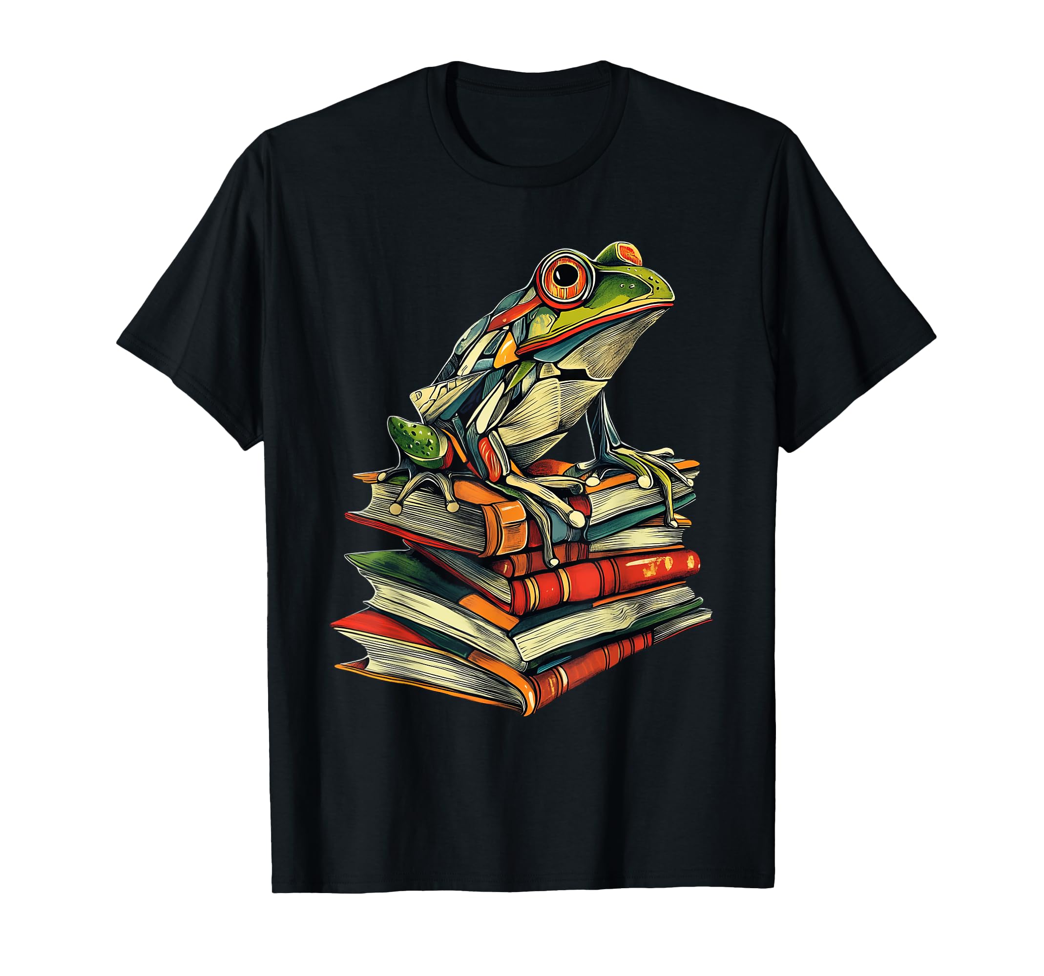 Books Frog Book Lover Bookworm T-Shirt - Unique Graphic Unisex - T-Shirt, Sweatshirt, Hoodie
