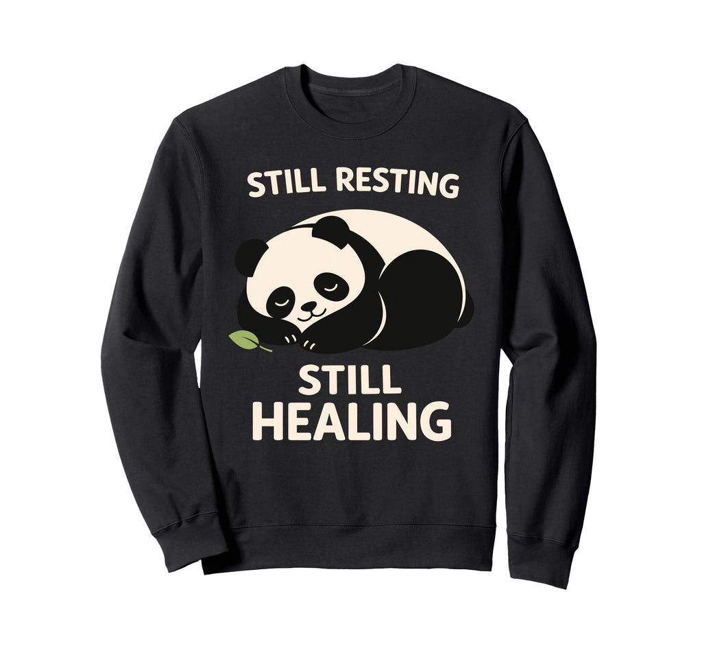Sleepy Panda Burnout Recovery Stress Sweatshirt - Novelty Apparel Unisex - T-Shirt, Sweatshirt, Hoodie