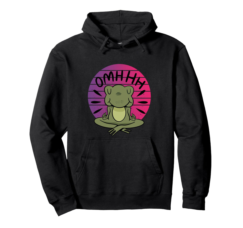 Frog Meditation Yoga Mindfulness Hoodie - Novelty Apparel for Adults - T-Shirt, Sweatshirt, Hoodie