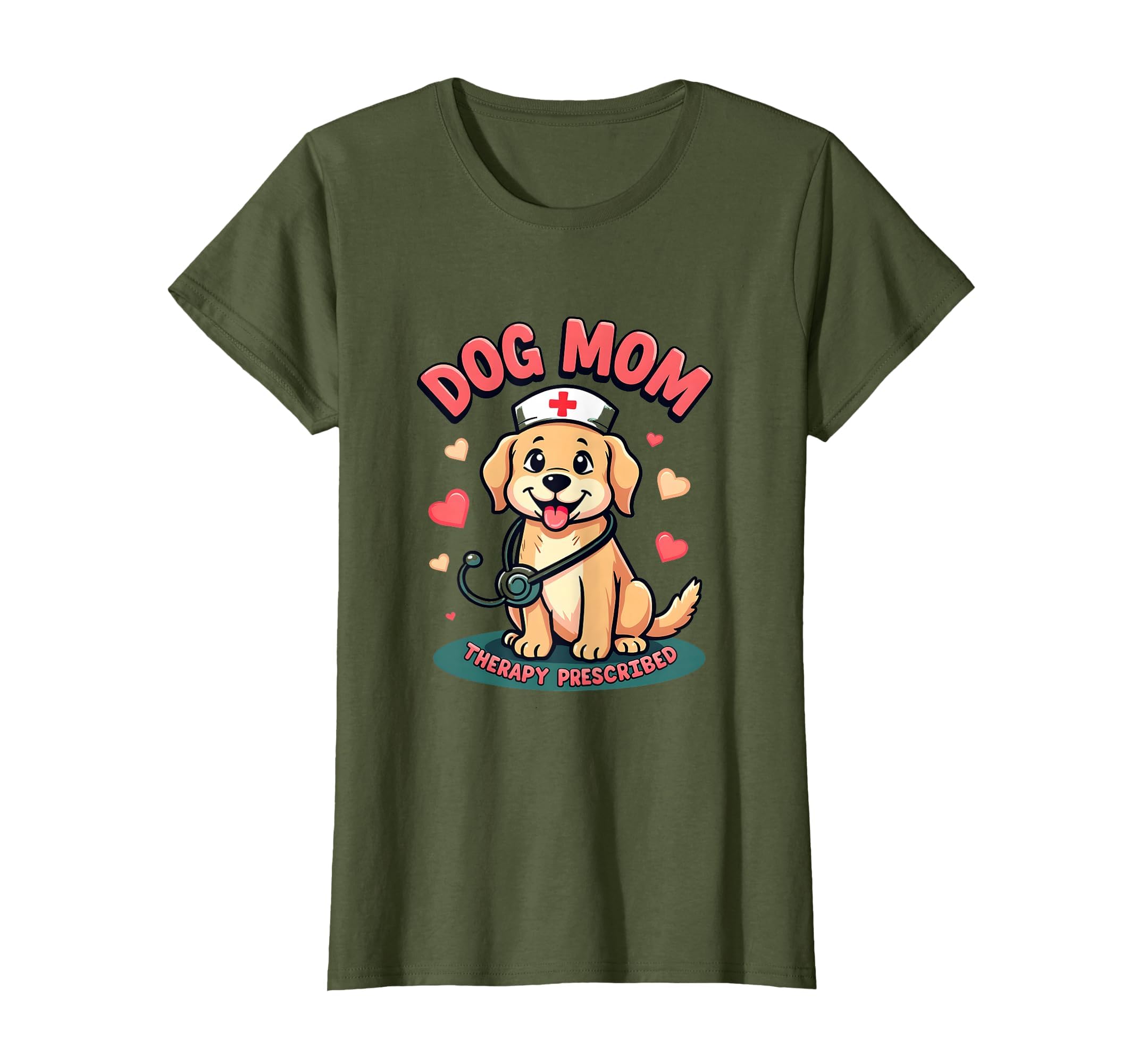 Dog Mom Therapy Prescribed Funny Pet T-Shirt - Minimalist Print Unisex - T-Shirt, Sweatshirt, Hoodie