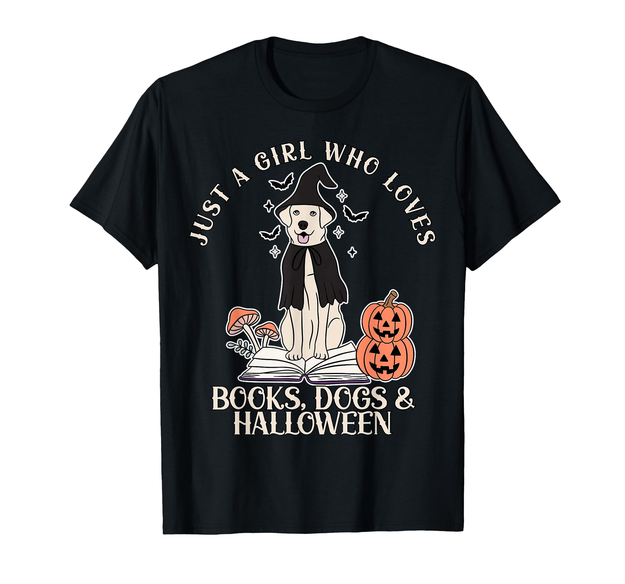 Just Who Loves Dogs Books And Halloween T-Shirt - Unique Graphic for Adults - T-Shirt, Sweatshirt, Hoodie