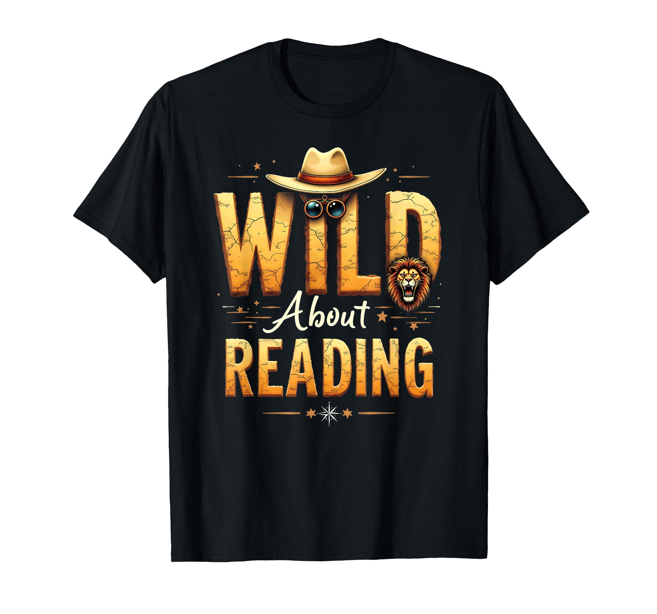 Wild About Reading Books Animal Lovers T-Shirt - Novelty Apparel for Adults - T-Shirt, Sweatshirt, Hoodie