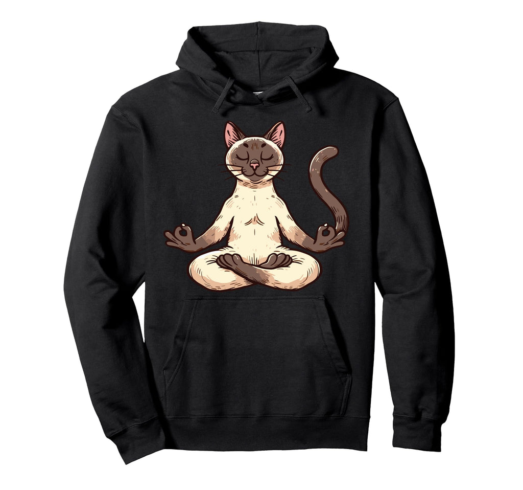 Meditation Siamese Yoga Pose Hoodie - Aesthetic Graphic for Adults - T-Shirt, Sweatshirt, Hoodie