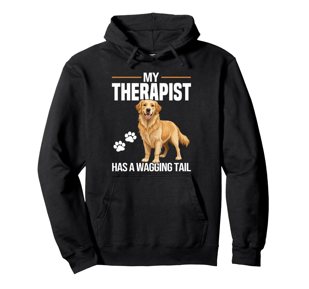 Funny Therapy Service Dog Retriever Hoodie - Custom Art Print Men Women - T-Shirt, Sweatshirt, Hoodie