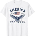 America USA 250th Anniversary Eagle 250 Years T-Shirt Unisex T-shirt, Sweatshirt, Hoodie, Long Sleeve Tee - T-Shirt, Sweatshirt, Hoodie