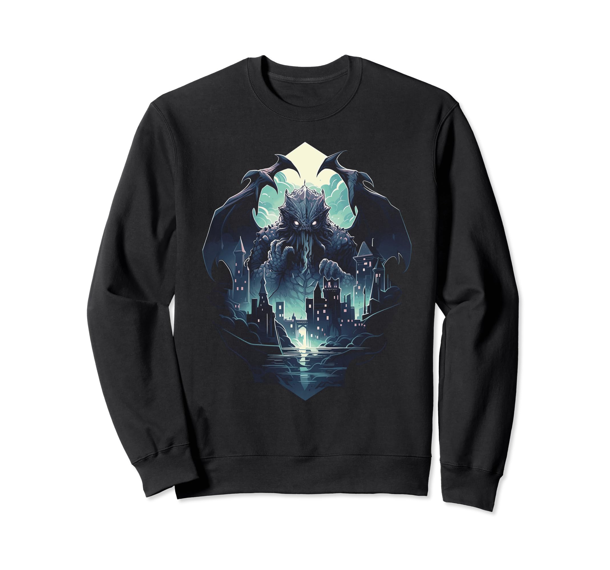 Cthulhu Fantasy Artwork Sweatshirt - Streetwear Style Unisex - T-Shirt, Sweatshirt, Hoodie