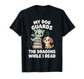 Fantasy Book Reader Dog Dragon Bookish T-Shirt - Custom Art Print Unisex - T-Shirt, Sweatshirt, Hoodie