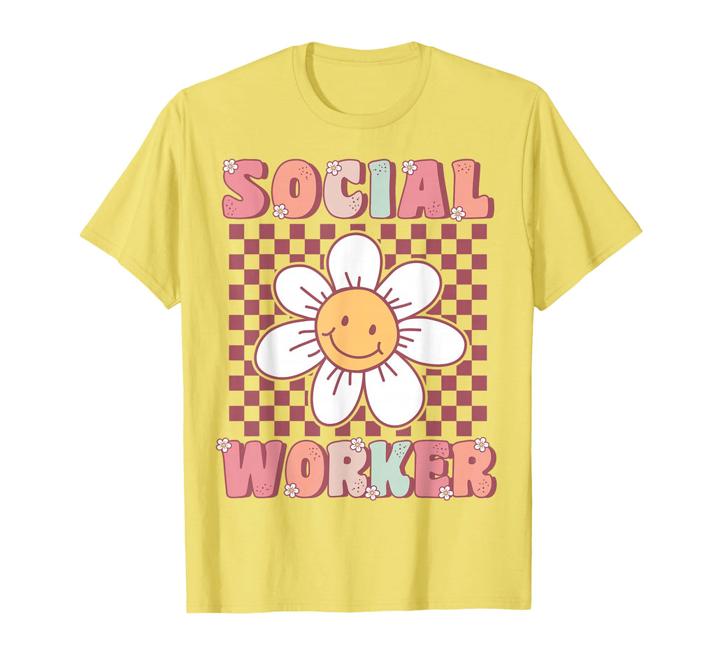 Groovy Social Worker Daisy Flower T-Shirt - Graphic Print for Adults - T-Shirt, Sweatshirt, Hoodie