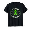 Green Ribbon Ok To Not Be Ok Mental Health T-Shirt - Unique Graphic Unisex - T-Shirt, Sweatshirt, Hoodie