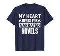 My Heart Beats Narrated Novels Audiobook T-Shirt - Minimalist Print Unisex - T-Shirt, Sweatshirt, Hoodie