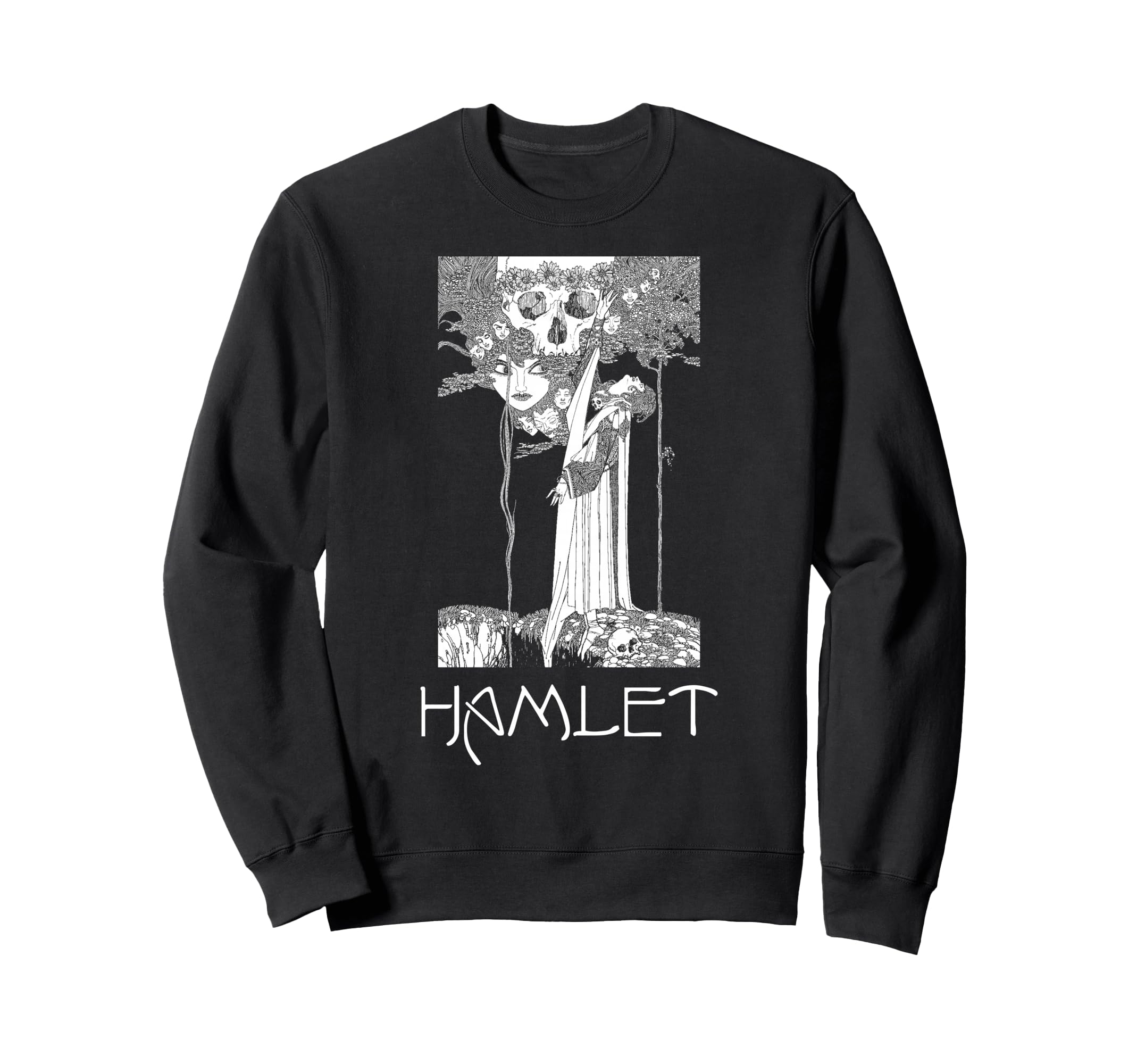 Shakespeare Hamlet Ophelia Skull Sweatshirt - Aesthetic Graphic Men Women - T-Shirt, Sweatshirt, Hoodie