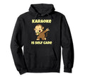 Monkey Singing Karaoke Banana Self Care Hoodie - Graphic Print for Adults - T-Shirt, Sweatshirt, Hoodie