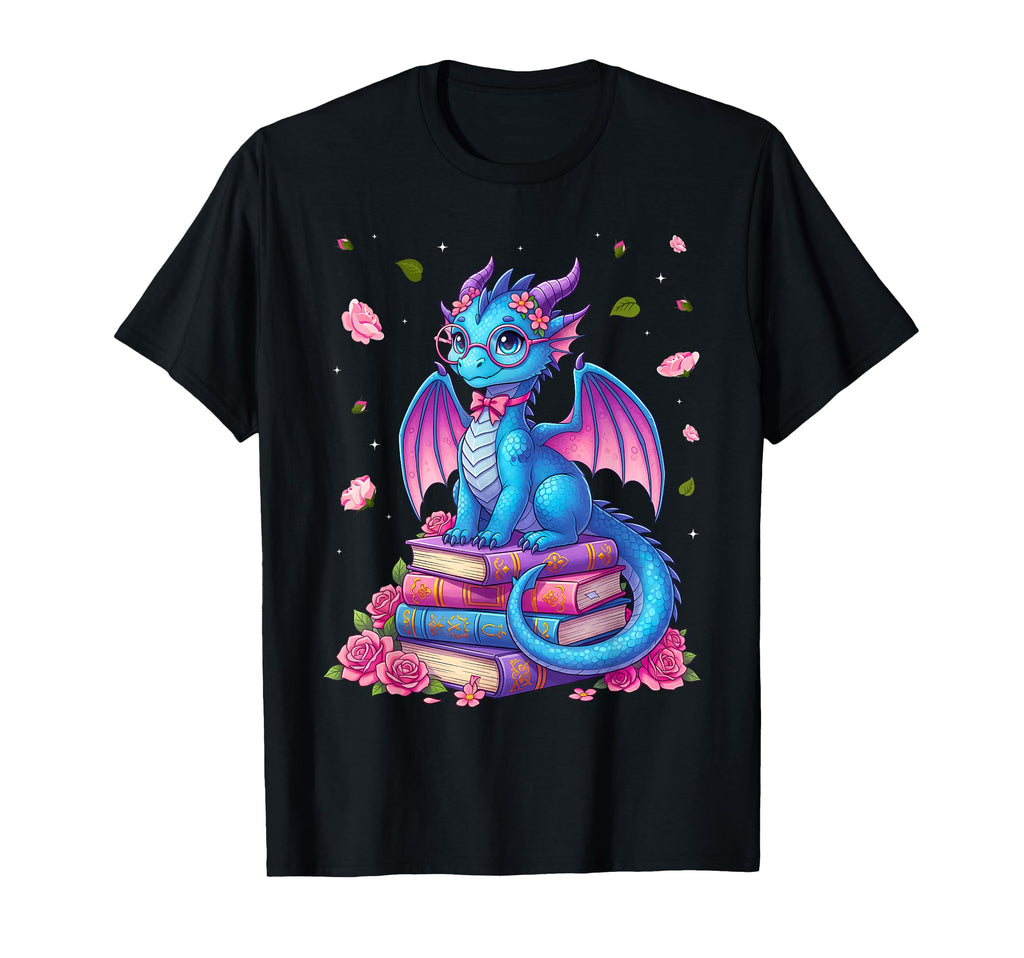 Dragons And Books Dragon Reading Book T-Shirt - Novelty Apparel Unisex - T-Shirt, Sweatshirt, Hoodie