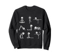 Funny Skeletons Yoga Meditation Sweatshirt - Unique Graphic for Adults - T-Shirt, Sweatshirt, Hoodie