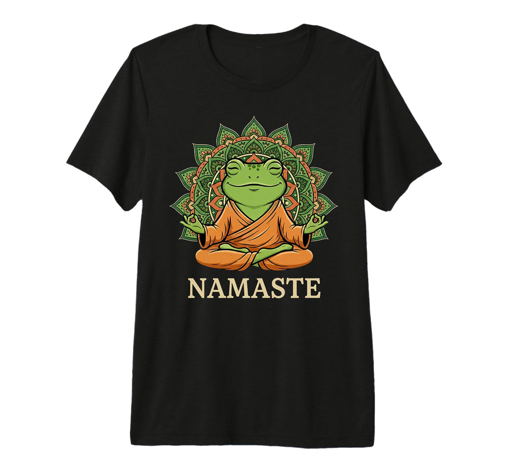 Meditating Frog Buddha Namaste T-Shirt - Aesthetic Graphic for Adults - T-Shirt, Sweatshirt, Hoodie