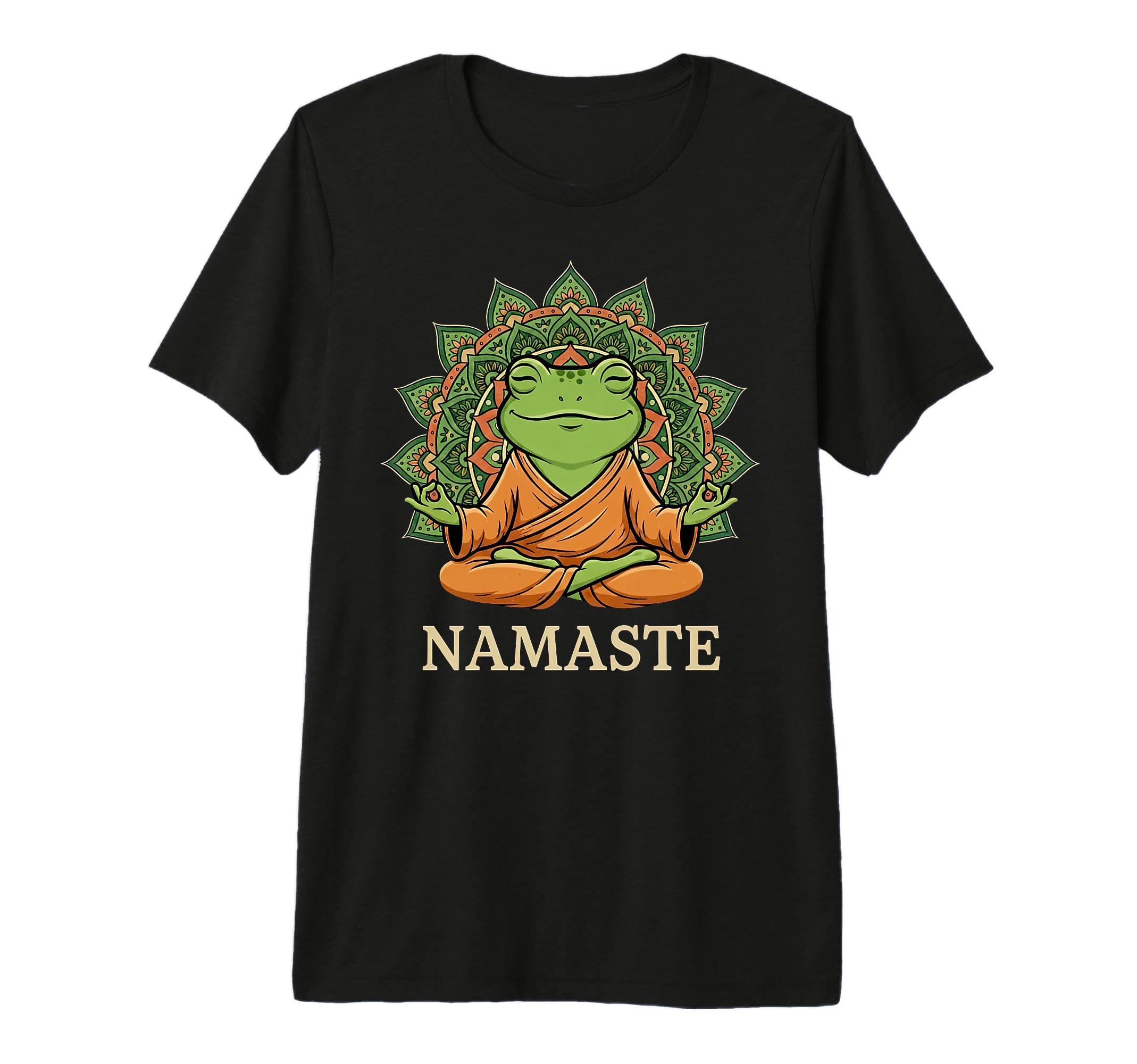 Meditating Frog Buddha Namaste T-Shirt - Aesthetic Graphic for Adults - T-Shirt, Sweatshirt, Hoodie