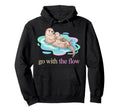 Flow Otter Parent Child Relax Hoodie - Aesthetic Graphic Unisex - T-Shirt, Sweatshirt, Hoodie