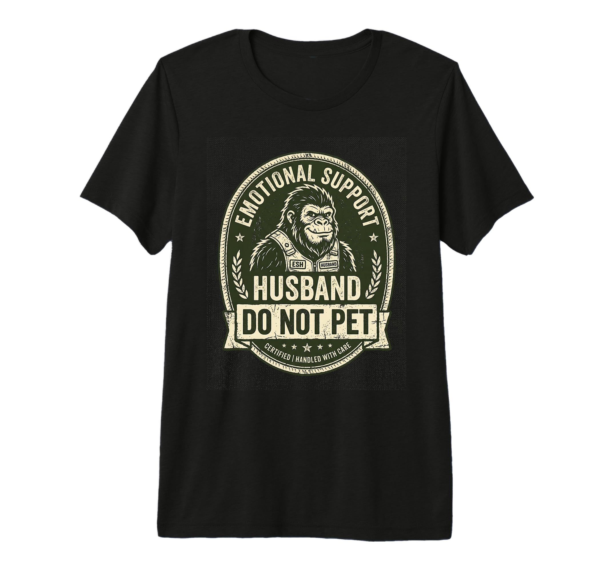 Emotional Support Husband Do Not Pet T-Shirt - Novelty Apparel Men Women - T-Shirt, Sweatshirt, Hoodie