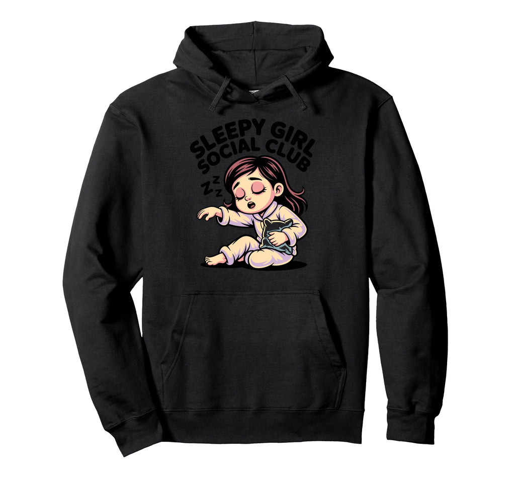 Sleepy Social Club Kawaii Pajama Cartoon Hoodie - Trendy Graphic Men Women - T-Shirt, Sweatshirt, Hoodie