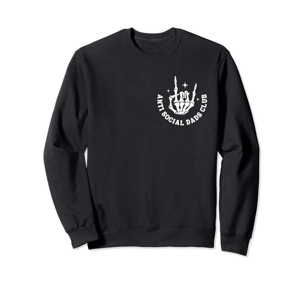 Anti Social Dads Club Groovy Funny Dad Sweatshirt - Graphic Print Unisex - T-Shirt, Sweatshirt, Hoodie