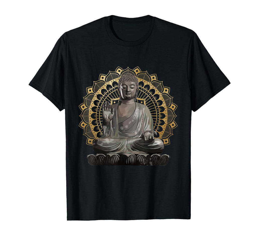 Buddha Mandala Buddhist Mindfulness T-Shirt - Fun Novelty Design Unisex - T-Shirt, Sweatshirt, Hoodie