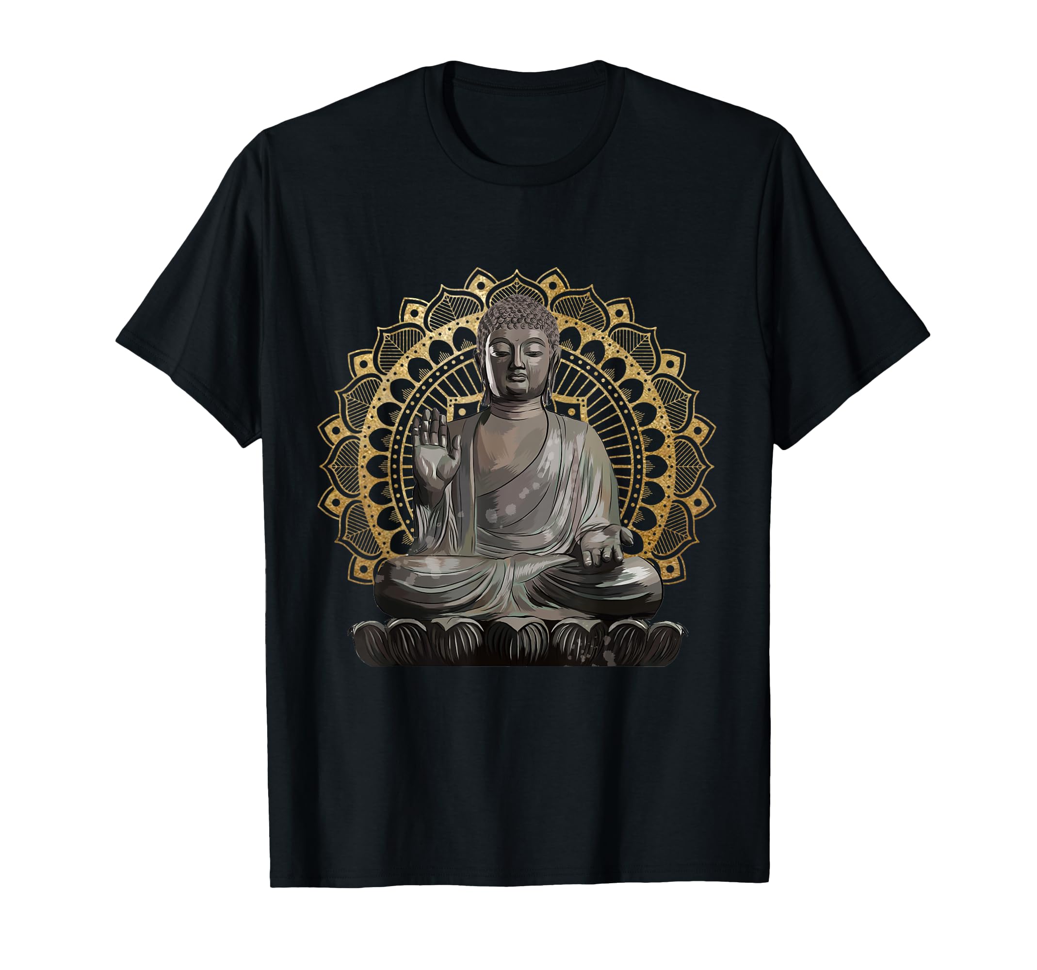 Buddha Mandala Buddhist Mindfulness T-Shirt - Fun Novelty Design Unisex - T-Shirt, Sweatshirt, Hoodie
