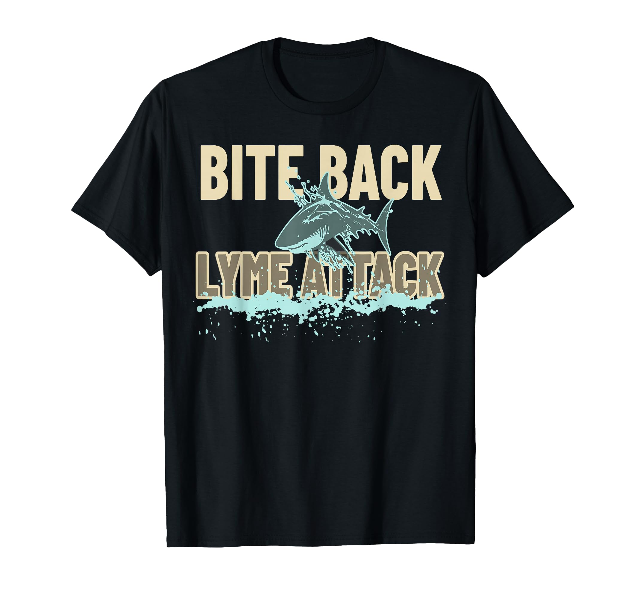 Fight Back Lyme Awareness Shark T-Shirt - Minimalist Print Men Women - T-Shirt, Sweatshirt, Hoodie