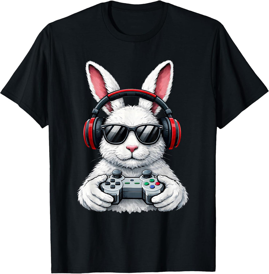 Funny Gaming Rabbit Easter Men Boy Toddler Shirts Unisex T-shirt, Sweatshirt, Hoodie, Long Sleeve Tee - T-Shirt, Sweatshirt, Hoodie