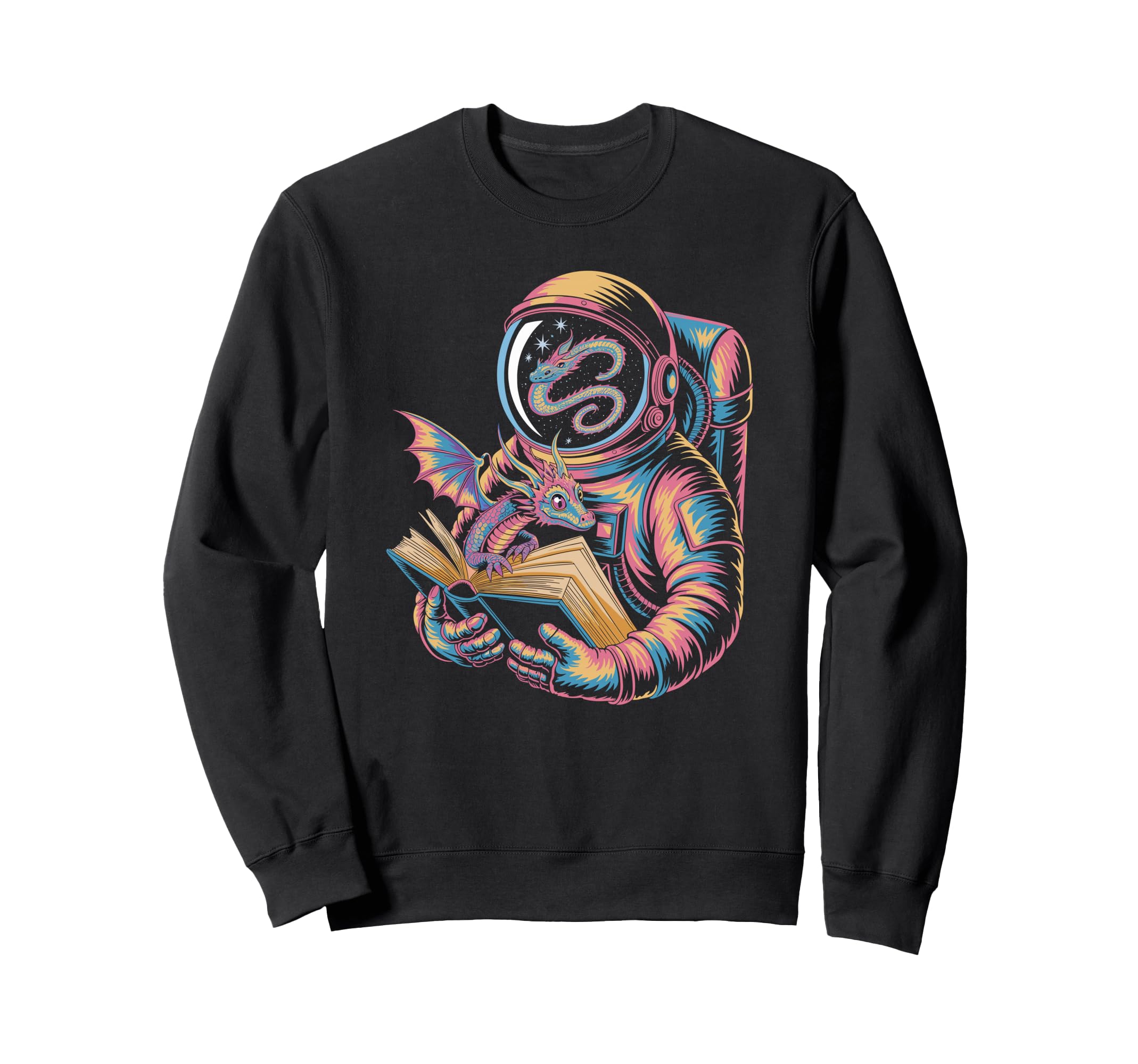 Space Reader Discovering Colorful Sweatshirt - Novelty Apparel for Adults - T-Shirt, Sweatshirt, Hoodie