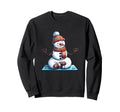 Meditation Snowman Yoga Pose Relaxing Sweatshirt - Graphic Print Men Women - T-Shirt, Sweatshirt, Hoodie