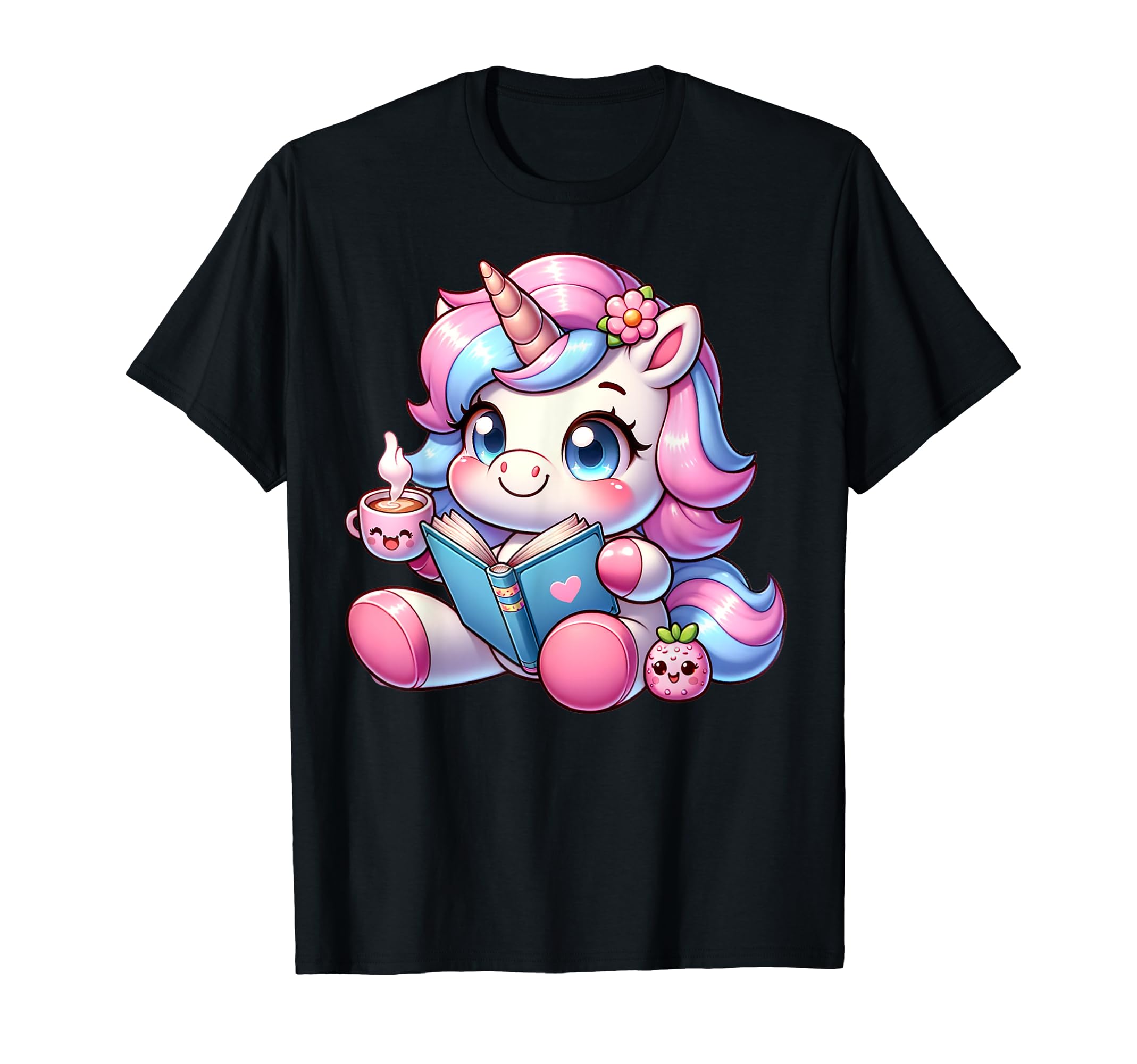 Funny Anime Kawaii Rainbow Unicorn T-Shirt - Aesthetic Graphic for Adults - T-Shirt, Sweatshirt, Hoodie