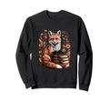 Book Fox Reading Books Library Sweatshirt - Custom Art Print for Adults - T-Shirt, Sweatshirt, Hoodie