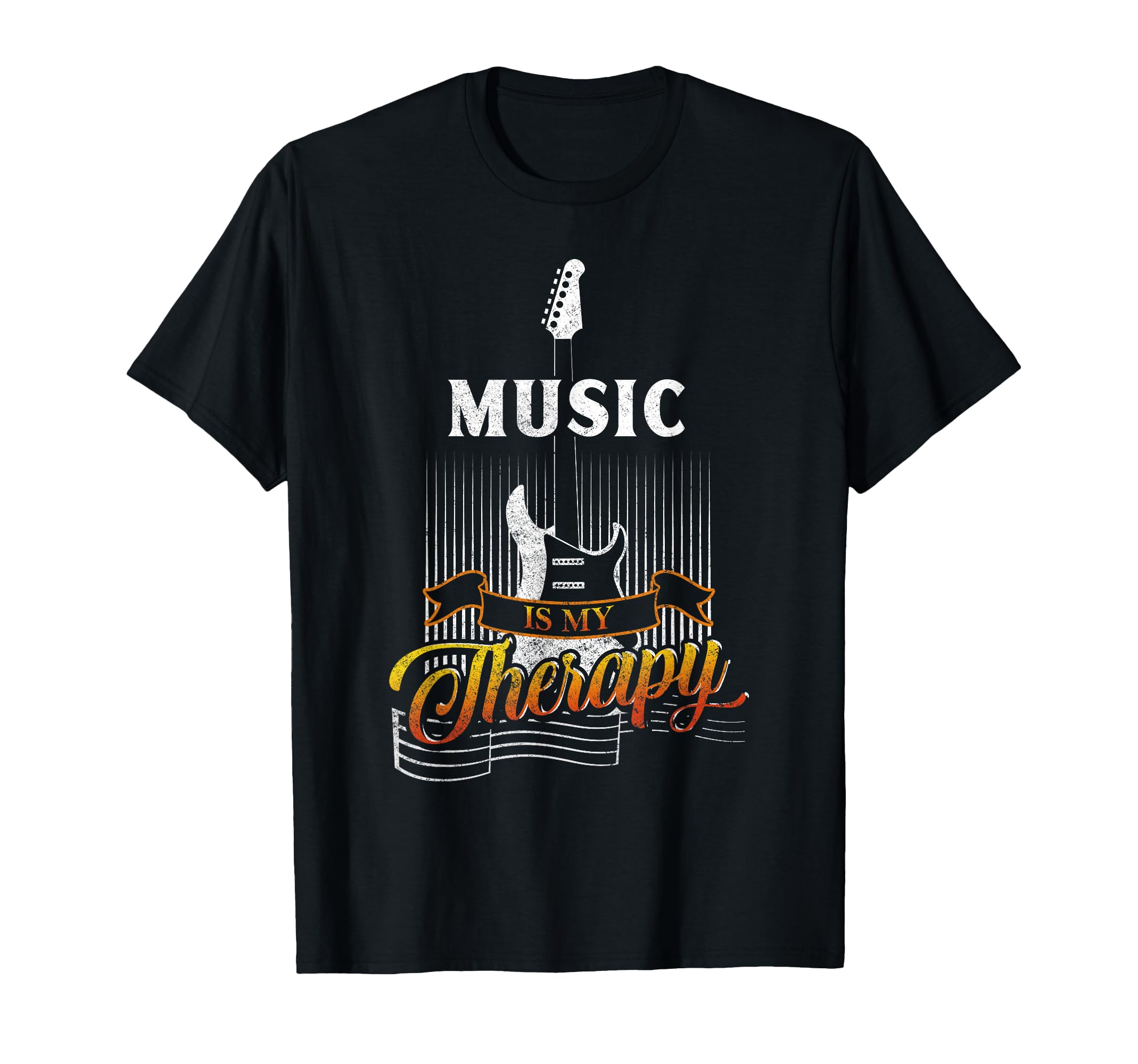 Guitar Music Is My Therapy Musicans T-Shirt - Custom Art Print Men Women - T-Shirt, Sweatshirt, Hoodie