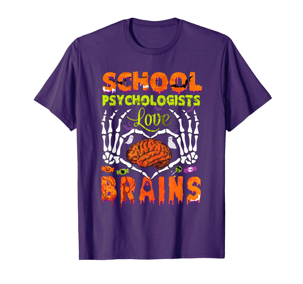 School Psychologist Love Brains T-Shirt - Casual Everyday Wear Men Women - T-Shirt, Sweatshirt, Hoodie