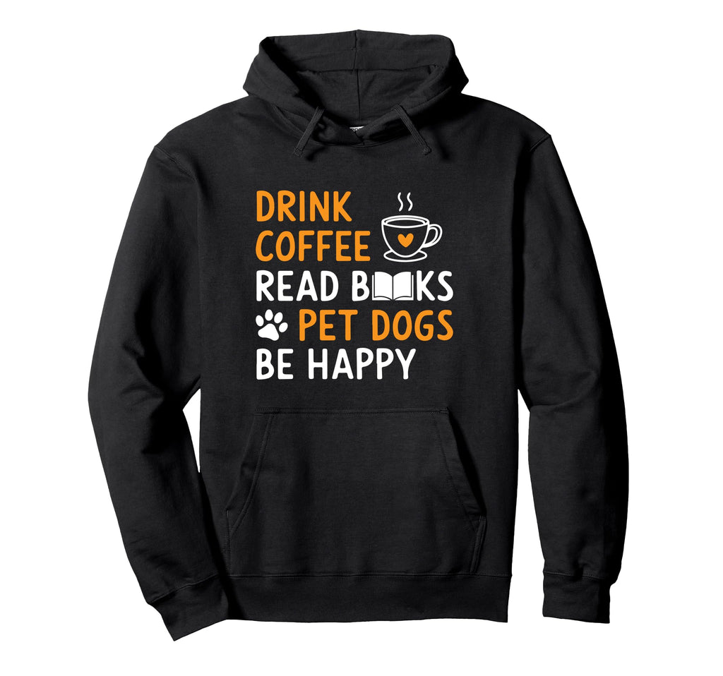 Coffee Dogs Books Lover Funny Book Hoodie - Trendy Graphic for Adults - T-Shirt, Sweatshirt, Hoodie