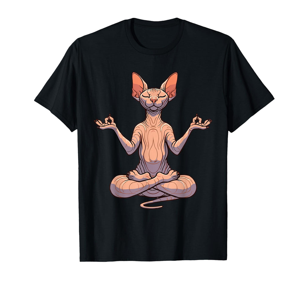 Meditation Sphynx Yoga Pose Relaxing T-Shirt - Trendy Graphic for Adults - T-Shirt, Sweatshirt, Hoodie