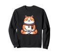 Meditation Cat Yoga Pose Relaxing Sweatshirt - Casual Everyday Wear Unisex - T-Shirt, Sweatshirt, Hoodie