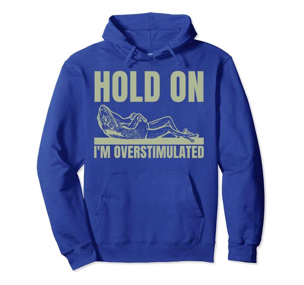 Hold Im Overstimulated Frog Adhd And Hoodie - Minimalist Print Men Women - T-Shirt, Sweatshirt, Hoodie